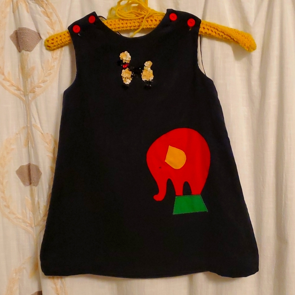 Vintage little girl child's dress 1970s size 5